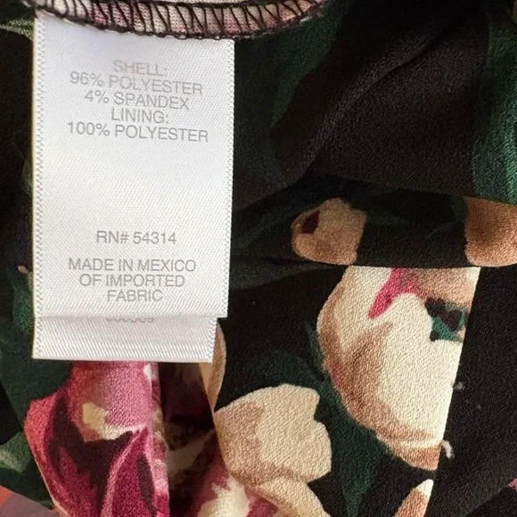 Y2k Premier Amour black rose floral semiformal cutout sheath midi cocktail dress - Picture 8 of 8